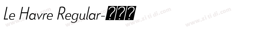 Le Havre Regular字体转换